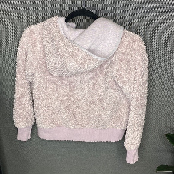 Athleta Girl Pink Sherpa Zip Up Hoodie jacket - Picture 2 of 8